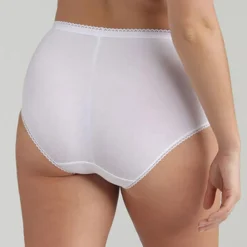 Playtex Lingerie, Nuit|2 Culottes Coton & Dentelle blanches