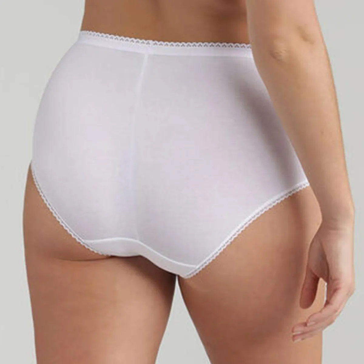 Playtex Lingerie, Nuit|2 Culottes Coton & Dentelle blanches
