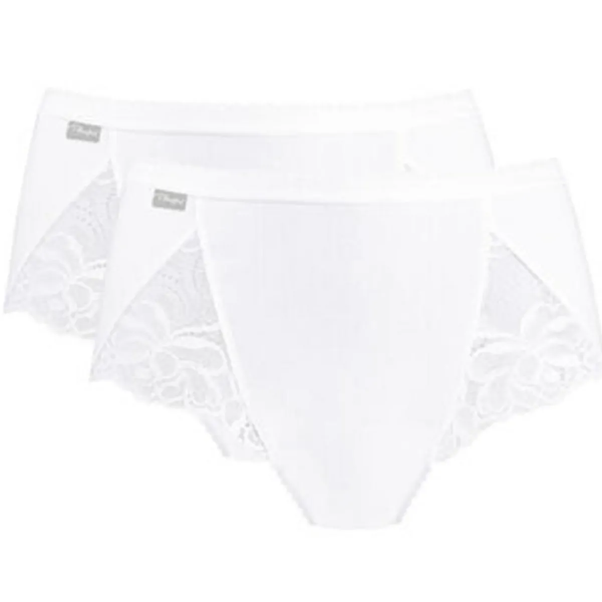 Playtex Lingerie, Nuit|2 Culottes Coton & Dentelle blanches