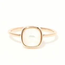 Moonstone Bagues|Bague Adélie Nacre blanche en laiton doré