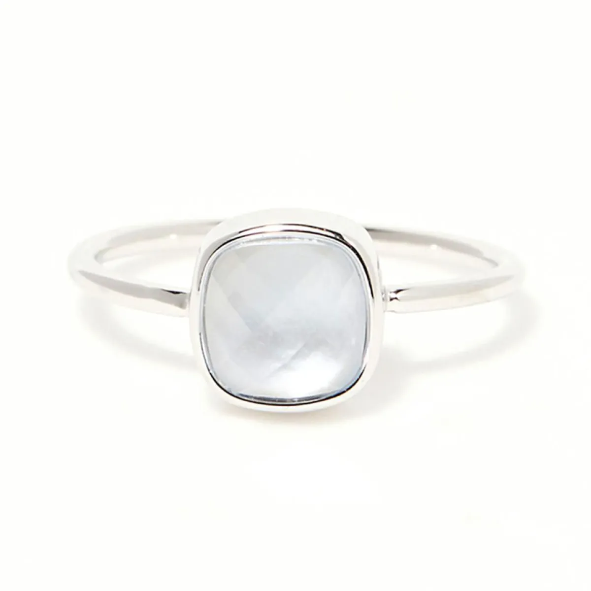 Moonstone Bagues|Bague Aëlle Nacre bleue en laiton