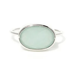 Moonstone Bagues|Bague Celia Amazonite en laiton argenté