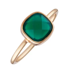 Moonstone Bagues|Bague Ella Agate en laiton doré