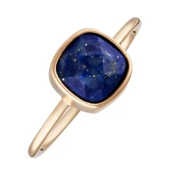 Moonstone Bagues|Bague Ella Lapis Lazuli en laiton doré