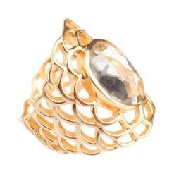 Moonstone Bagues|Bague Freida Améthyste en laiton doré