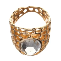 Moonstone Bagues|Bague Freida Améthyste en laiton doré