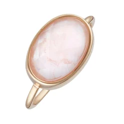 Moonstone Bagues|Bague Lisa Quartz en laiton doré