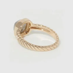 Moonstone Bagues|Bague Pamela Labradorite en Laiton doré