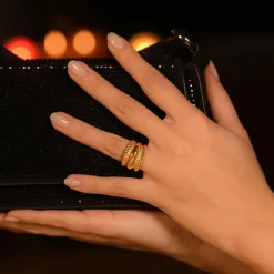 By Rafaella Bagues|Bague Pyroli en Argent doré