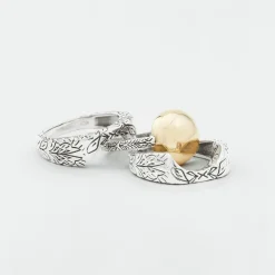 Canyon Bagues|Bague Triple Argent et Laiton Fidji