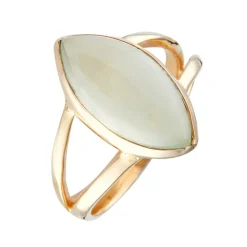 Moonstone Bagues|Bague Victoire Préhnite en laiton doré
