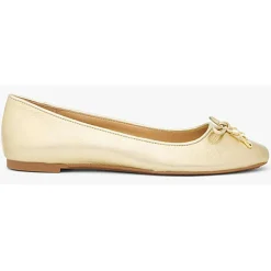 Michael Kors Chaussures Ballerines|Ballerines en Cuir Noriflat dorées