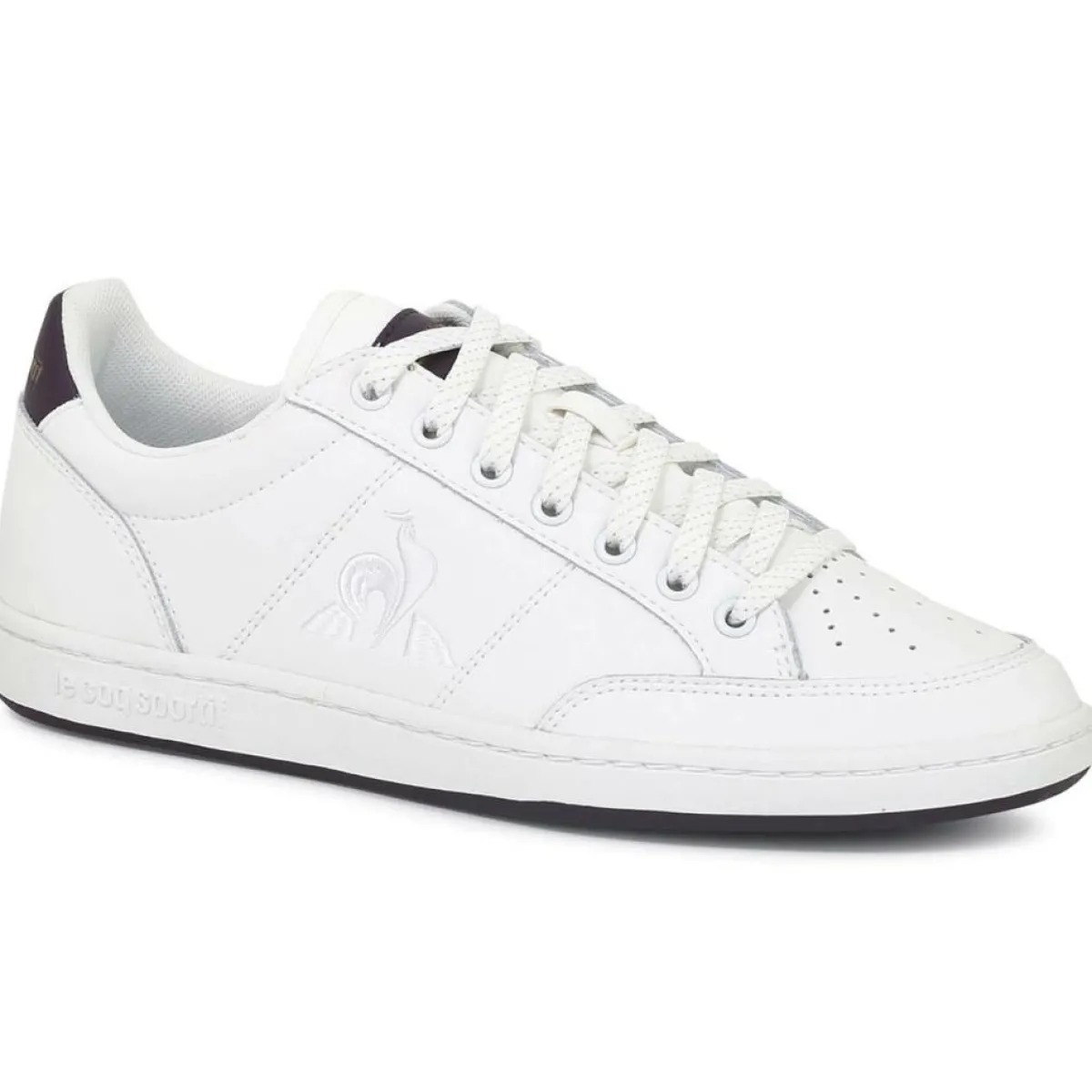 Le Coq Sportif Baskets|Baskets en Cuir Court Clay blanc/violet