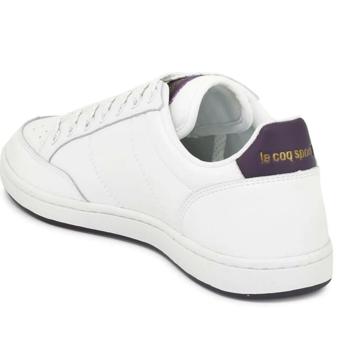 Le Coq Sportif Baskets|Baskets en Cuir Court Clay blanc/violet