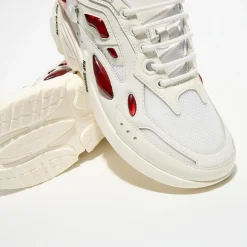 Raf Simons Baskets|Baskets en Cuir Cylon-21 blanc/rouge