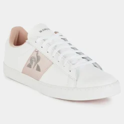 Le Coq Sportif Baskets|Baskets en Cuir Elsa blanc/rose
