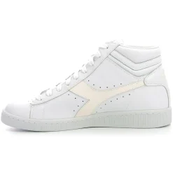 Diadora Baskets|Baskets en Cuir Game High 2030 blanc immaculé/blanc