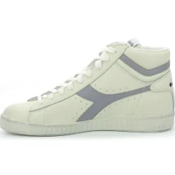 Diadora Baskets|Baskets en Cuir Game L Hi Waxed blanc/gris