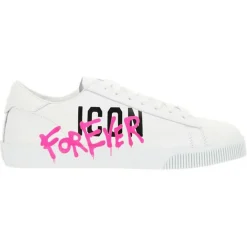 Dsquared2 Baskets|Baskets en Cuir Icon blanches