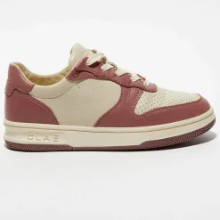 Clae Baskets|Baskets en Cuir Malone beige/rose
