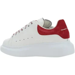 Alexander McQueen Baskets|Baskets en Cuir Oversized blanc/rouge