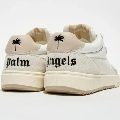 Palm Angels Baskets|Baskets en Cuir University blanc/beige