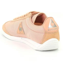 Le Coq Sportif Baskets|Baskets en Toile & Velours de Cuir Quartz rose/argenté