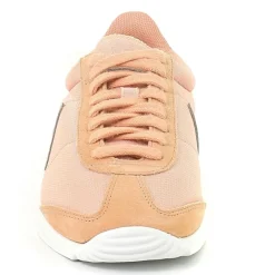 Le Coq Sportif Baskets|Baskets en Toile & Velours de Cuir Quartz rose/argenté