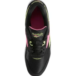 Reebok Baskets|Baskets en Velours de Cuir & Mesh Rapide noir/vert/rose
