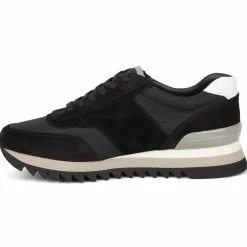 Tory Burch Baskets|Baskets en Velours de Cuir Sawtooth noir/gris/blanc