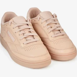 Reebok Baskets|Baskets en Velours de Cuir Club C 85 Suede J4 rose clair