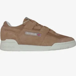 Reebok Baskets|Baskets en Velours de Cuir Workout Lo Plus Cn3835 beiges