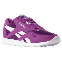 Reebok Baskets|Baskets en Velours de Cuir et Mesh Classic Nylon violettes