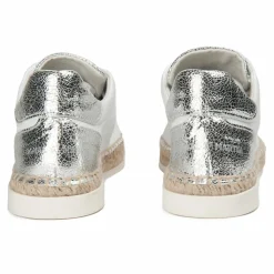 Canal Saint Martin Baskets|Baskets espadrilles en Cuir Lancry argentées