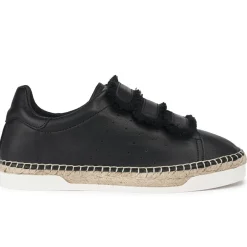 Canal Saint Martin Baskets|Baskets espadrilles en Cuir Wonder Patty noires