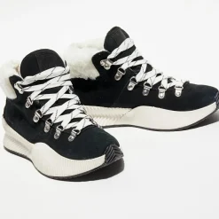Sorel Baskets|Baskets imperméables en Velours de Cuir Ona III Conquest noir/blanc