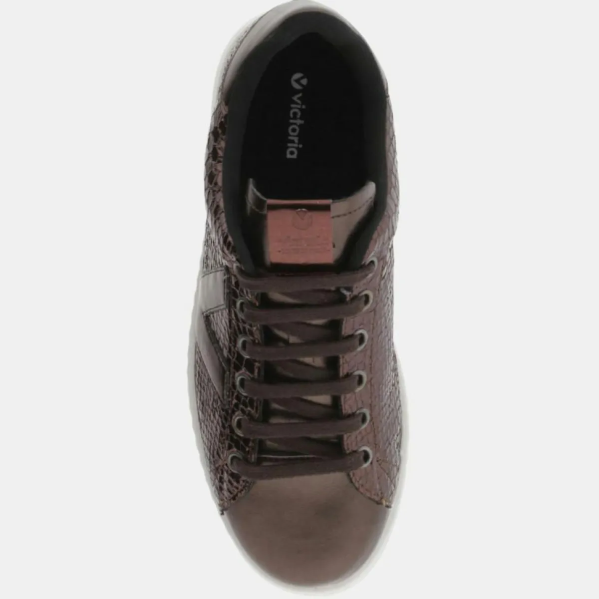 Victoria Baskets|Baskets Indi embossé serpent bronze