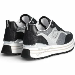 Liu-Jo Baskets|Baskets Maxi argenté/noir