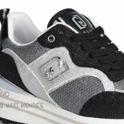 Liu-Jo Baskets|Baskets Maxi argenté/noir