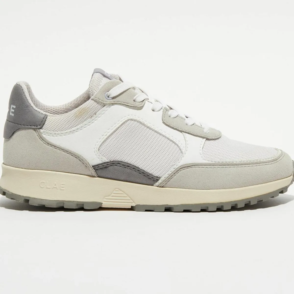 Clae Baskets|Baskets vegan Joshua blanc/gris