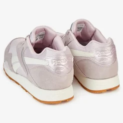 Reebok Baskets|Baskets Velours de Cuir et Mesh Rapide parme