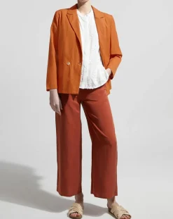 Garance Paris Vestes, Blousons|Blazer en Coton & Lin terre brûlée