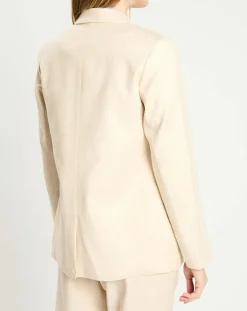 Scotch & Soda Vestes, Blousons|Blazer en Lin mélangé écru