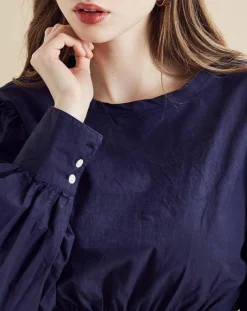 Chloé Stora Tops Et Blouses|Blouse Beirut bleu marine
