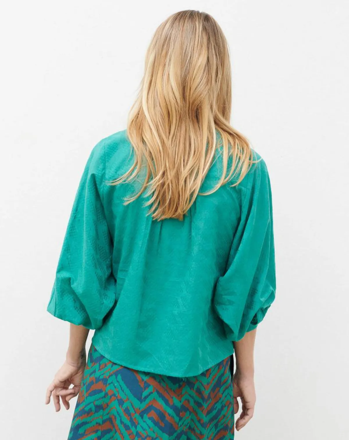 Caroll Tops Et Blouses|Blouse Célestine à borderies menthe