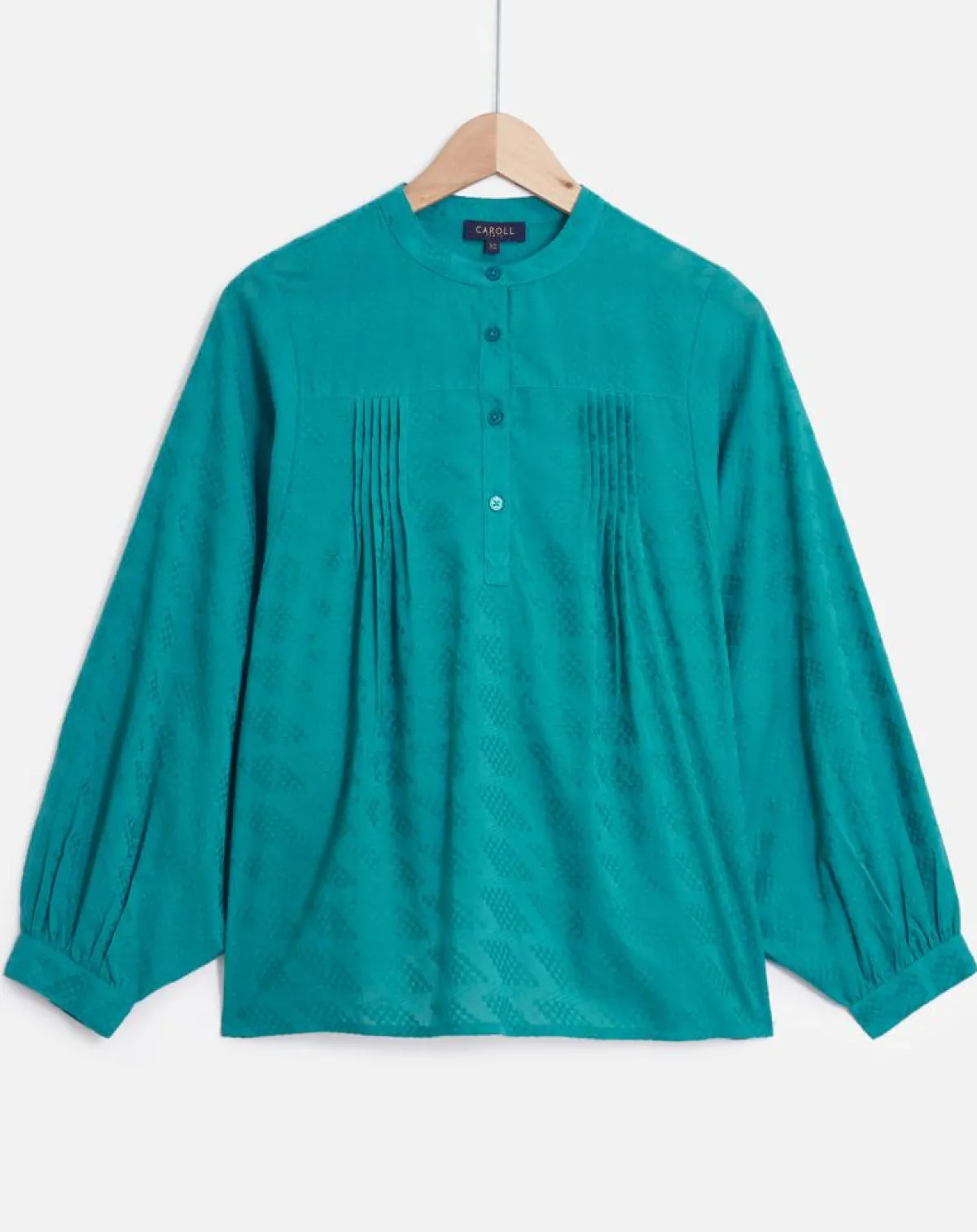Caroll Tops Et Blouses|Blouse Célestine à borderies menthe