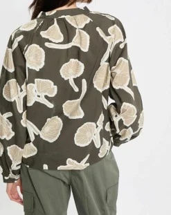 Marc O'Polo Tops Et Blouses|Blouse Col Mao Motif Coton Bio multicolore