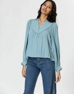 The Korner Tops Et Blouses|Blouse Elena bleue