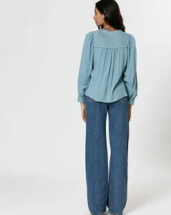 The Korner Tops Et Blouses|Blouse Elena bleue