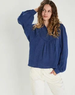The Korner Tops Et Blouses|Blouse Elena bleue